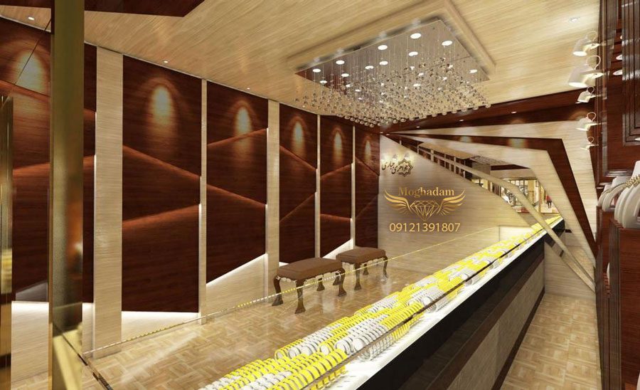 نورپردازی دکور طلافروشی