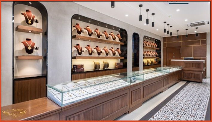 دکوراسیون طلا فروشی شیک