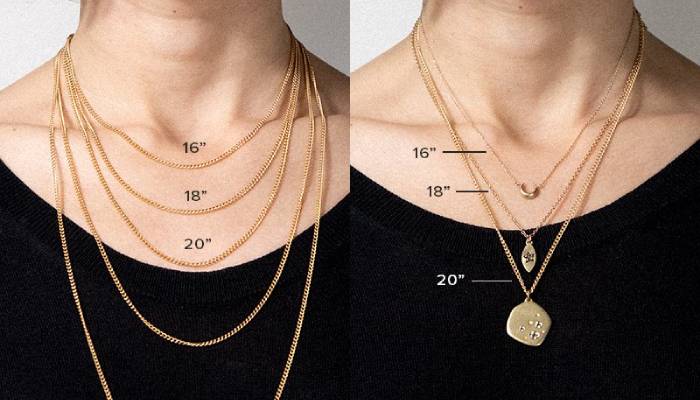 راهنمای انتخاب سایز گردنبند