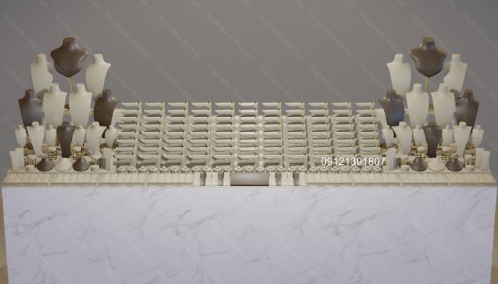 ویترین مینیاتوری قابل حمل طلا و جواهر