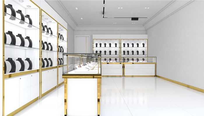 دکوراسیون سفید برای طلافروشی