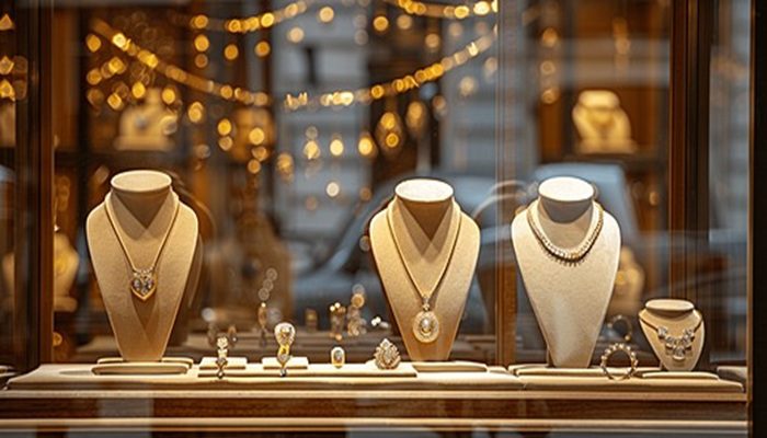 بهترین نمای ویترین طلافروشی