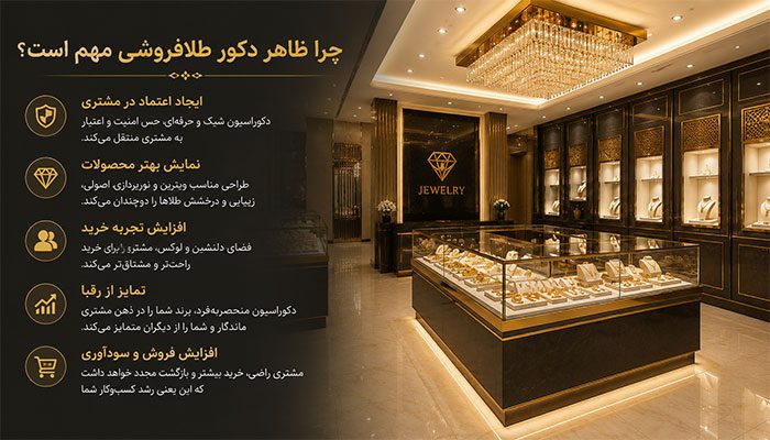 چرا ظاهر دکور طلافروشی مهم است