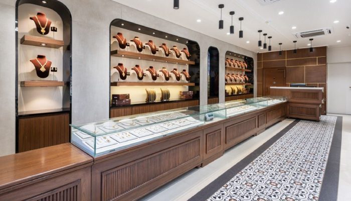 دکور مغازه طلا فروشی با طراحی پارامتریک