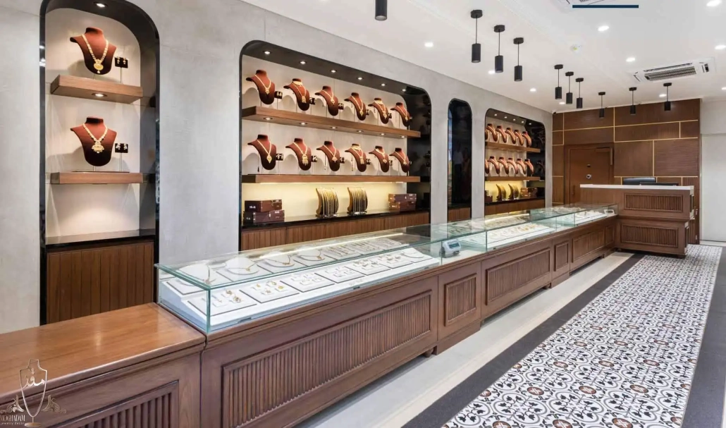 طراحی و دیزاین مغازه طلا فروشی