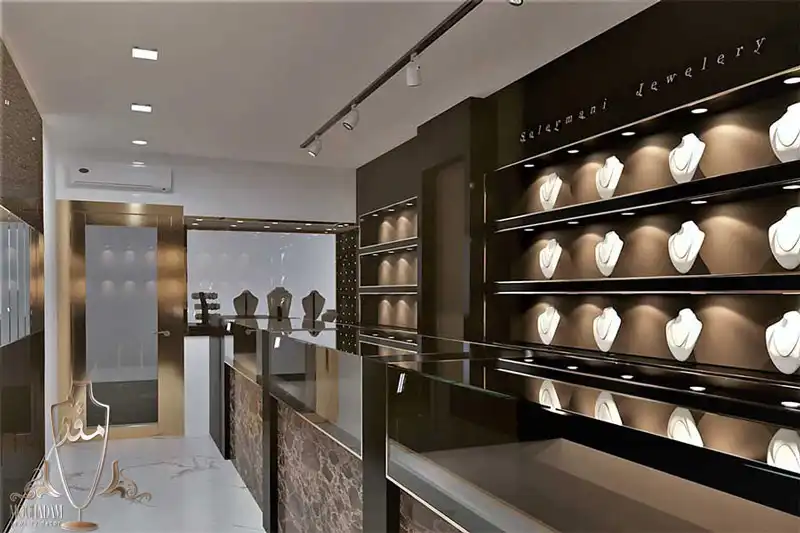 طراحی دکور طلا فروشی بتنی