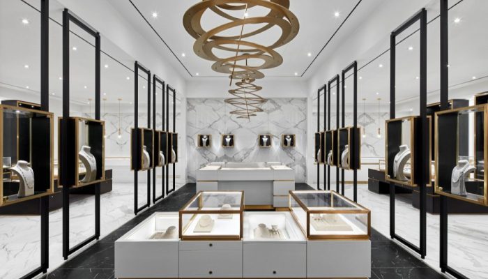 دکوراسیون داخلی طلافروشی لوکس