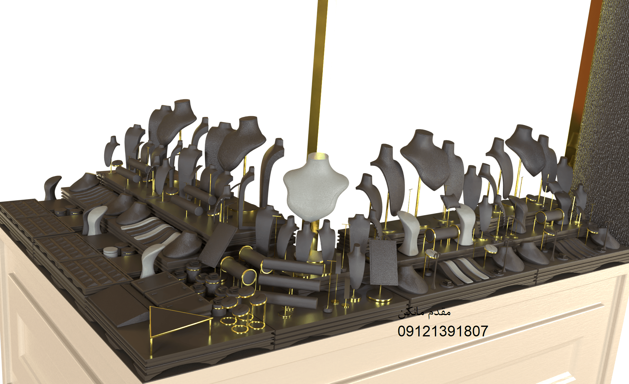 ترفندهای طراحی ویترین طلافروشی کوچک