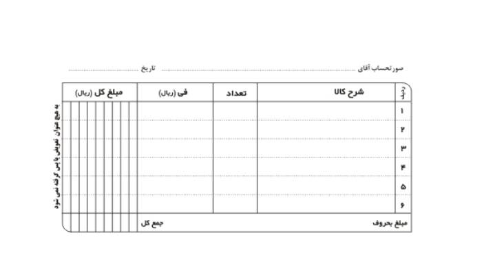 مشخصات اصلی فاکتور طلا