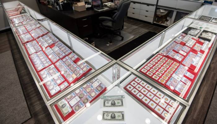 طراحی ویترین سکه فروشی