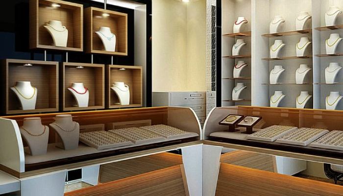 دکور طلافروشی مستطیل ‌شکل