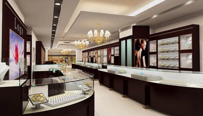 طراحی ویترین طلا برای مغازه‌های گوشه خیابان