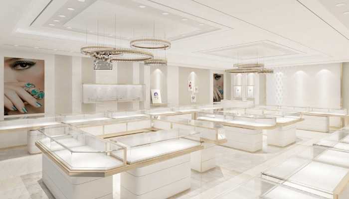 دکوراسیون سفید برای طلافروشی