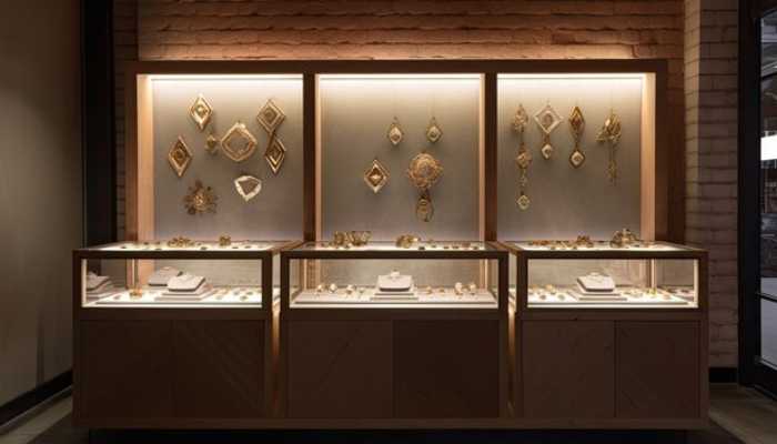 طراحی جدید ویترین طلافروشی
