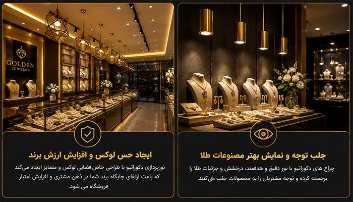 کدام ترکیب رنگ برای ویترین طلافروشی مناسب است؟