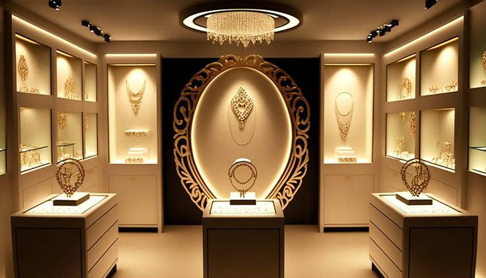 طراحی دکور طلافروشی به سبک ایتالیایی