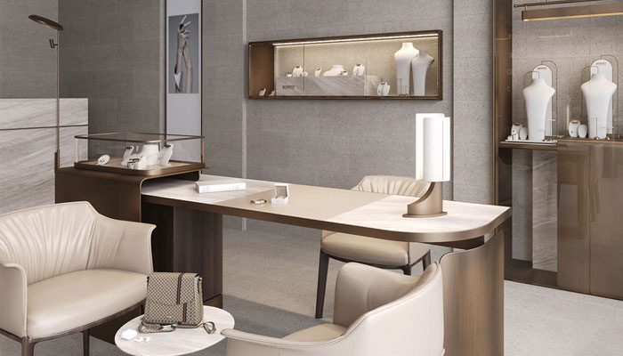 طراحی فضای اختصاصی برای مشاوره در طلافروشی